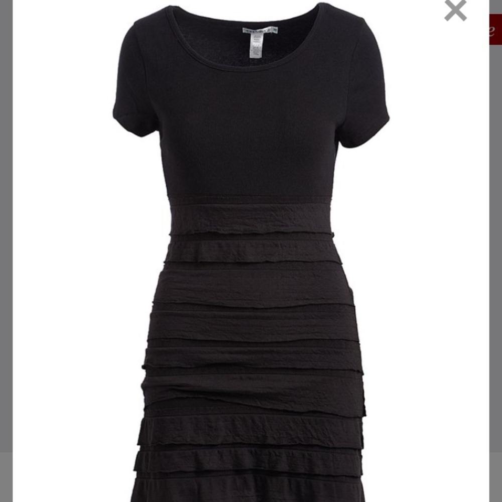 Black Ruffle Bottom Dress- S - NWT